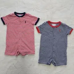 RALPH LAUREN ラルフローレン ベビー ロンパース 75 ボーダー