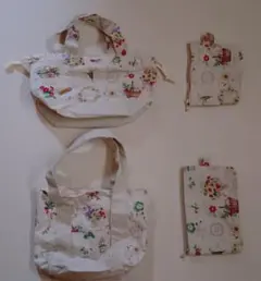 花柄お弁当袋とポーチセット