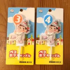 ぺこちゃんロウソク お誕生日 ペコ数字キャンドル 3 4 記念日