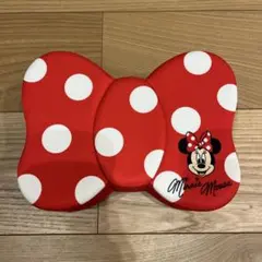 【美品】ミニーマウス リボン型小物入れ