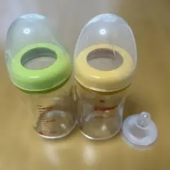Pigeon 哺乳瓶 160ml イエロー・グリーンセット