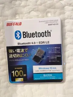 BUFFALO Bluetooth4.0 Class1対応 USBマイクロアダ…