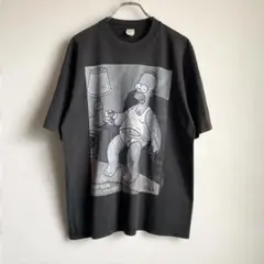90s The Simpsons HOMER プリントTシャツ フェード ユーロ