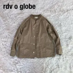 rdv o globeバンドカラージャケットランディヴーオーグローブベージュ
