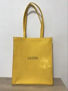 GUESS エナメルトートバック イエロー
