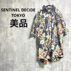 SENTINEL DECIDE TOKYO リバースプリントシャツ アロハ 紺