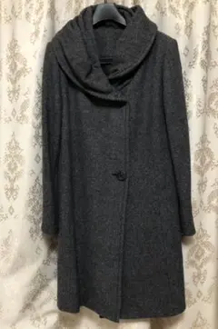 ロングコート ウールコート グレー
