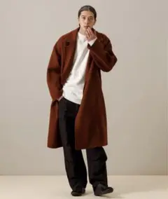 ADAM ET ROPE ロングコート ブラウン