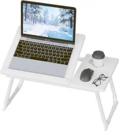 新品！折りたたみテーブル　ローテーブル　小さめ　机　低いミニ　超軽量　完成品　白
