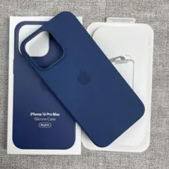「新品未使用」iPhone 16 ProMax シリコンケース ストームブルー