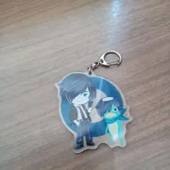 アクリルキーホルダー 青い髪のキャラクター