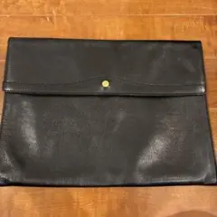 GOLD/FEEIL 黒レザー クラッチバッグ