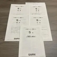 お値下げ⭐︎SAPIX 5年　10月　マンスリーテスト