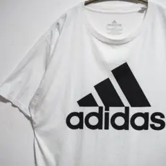 アディダス 薄手Tシャツ ビッグプリント ビッグサイズ シンプルプリント