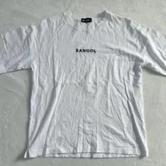 カンゴール KANGOL◇ロゴ刺繍Tシャツ カットソー 白T シンプル M