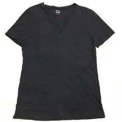 USA製 three dots スリードッツ Vネック Tシャツ S 濃紺 半袖