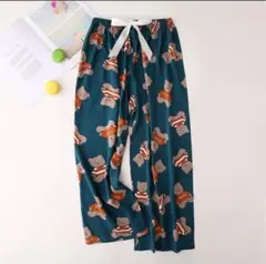レディース　ルームウェア　パジャマ　ロングパンツ　薄手　シンプル　夏
