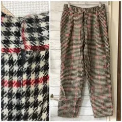 DUETRIO ISSEY MIYAKE 千鳥格子柄ツイードパンツ 古着屋購入