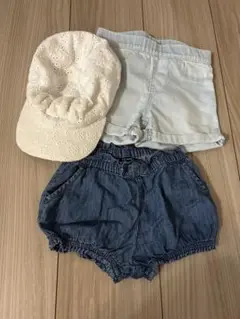 80サイズGAP H&M ボトムスと帽子セット
