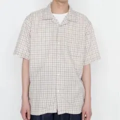 24ss nanamica Open Collar Panama Plaid