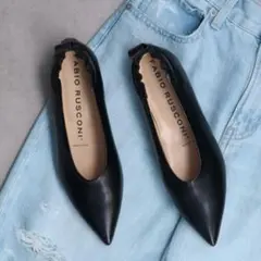 FABIO RUSCONI ポインテッドトウ シャーリング パンプス　36