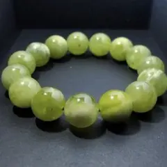 大粒岫岩玉 蛇紋石 玉石 ジェード ブレスレット天然石