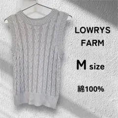 お値下げ❤️LOWRYS FARM グレー ノースリーブニット Mサイズ