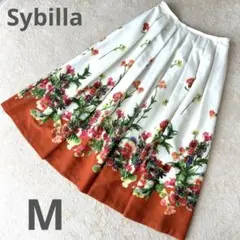 【美品】Sybilla シビラ Aラインプリーツスカート 花柄