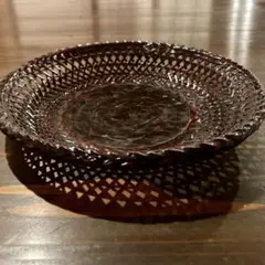 丸盆 お盆 籃胎漆器 漆器 漆塗 竹細工 伝統工芸品