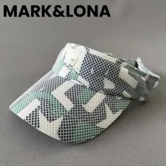 MARK&LONA マークアンドロナ　サンバイザー　メンズ　ゴルフ　総柄　スター