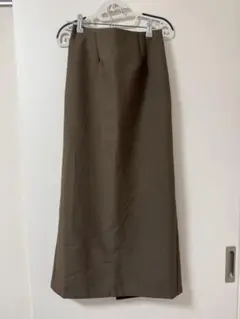ブラウン ロングタイトスカート