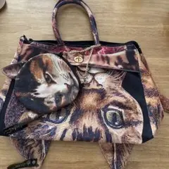 あちゃちゅむ　猫デザイン トートバッグとポーチ