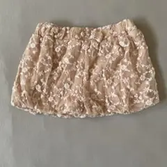 【美品】mamaraku ショートパンツ レース ベビーピンク 80cm