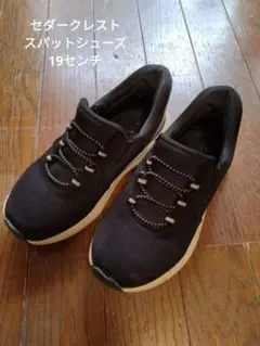 セダークレスト　スパットシューズ　黒　19センチ キッズ スニーカー