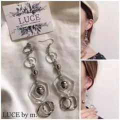 323 クリア フープ シルバー ボール ゆれる お洒落 個性的