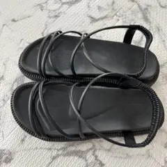 GUAI ブラック スポーツサンダル