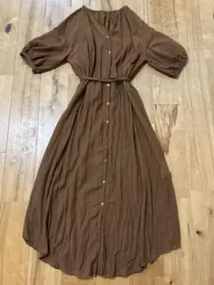 【最終価格】koeベルト付きワッシャーワンピース