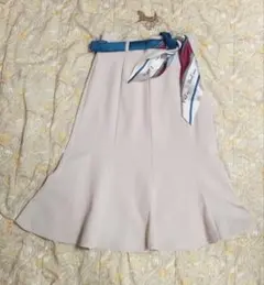 【CELFORD新品】ベージュ 青スカーフ付き