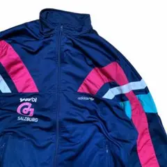 80s adidas originals マルチカラーレトロジャージ 万国旗タグ