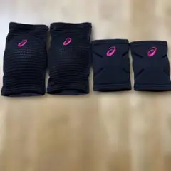 ASICS 膝サポーター ブラック 肘サポーターサイズL 2個セット