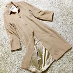 高級✨MAX MARA ロングコート 銀タグ ウール100% ブラウン L
