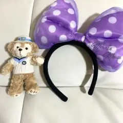 ディズニーカチューシャ ミニー ダッフィー ぬいぐるみバッチ