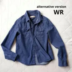 alternative version WR　デニムブラウス　シャツ　インディゴ