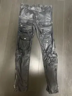 MLVINCE フェイクレザー ブラックパンツ サイズ34