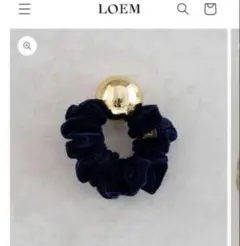 【新品】loem tokyo シュシュ　ネイビー