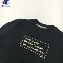 チャンピオン スウェット 刺繍ロゴ メンズS 着丈短め 古着女子