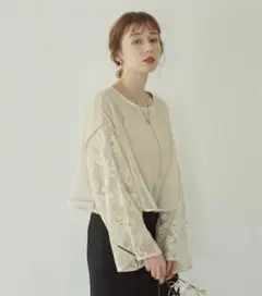 hinari レースメッシュ2way プルオーバー　サイズF