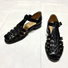 アルテサノス グルカサンダル ブラック レザー 22.5