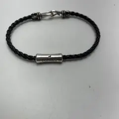 Orobianco 黒 レザーブレスレット