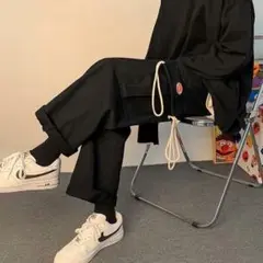 2XL カーゴパンツ　ノームコア　ストリート　黒　ブラック 秋冬